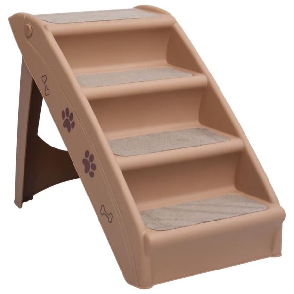 Hundetreppe Klappbar Braun 62x40x49,5 cm