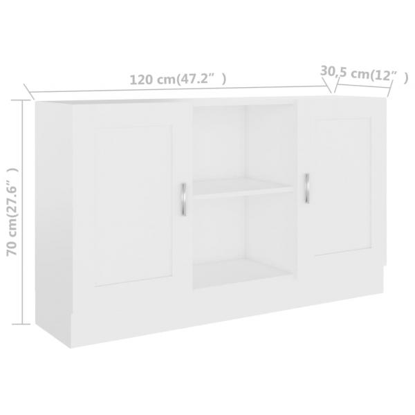 Sideboard Weiß 120x30,5x70 cm Holzwerkstoff