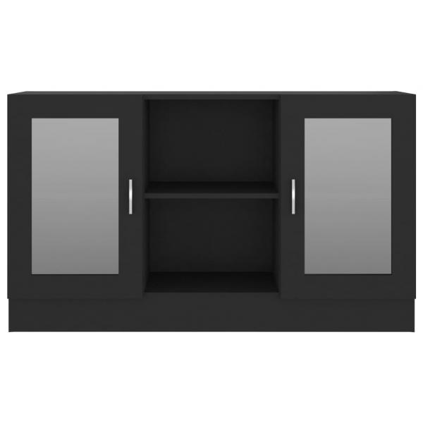 Vitrinenschrank Schwarz 120x30,5x70 cm Holzwerkstoff