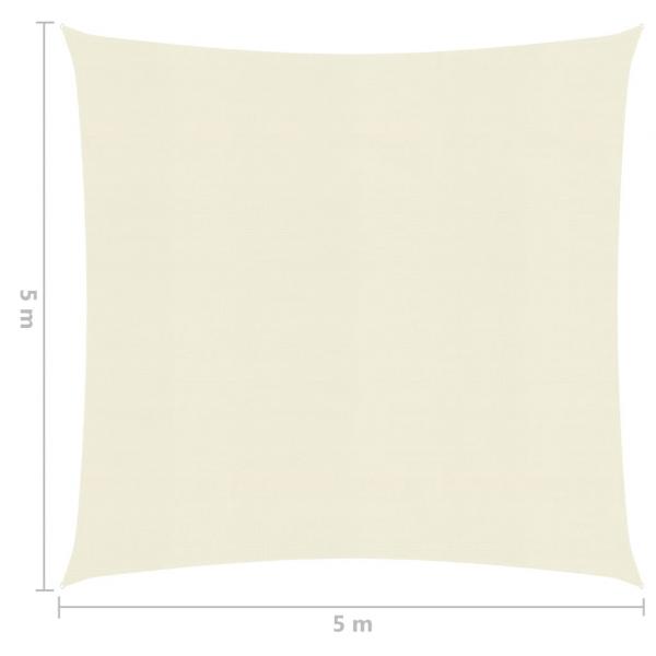 Sonnensegel 160 g/m² Creme 5x5 m HDPE