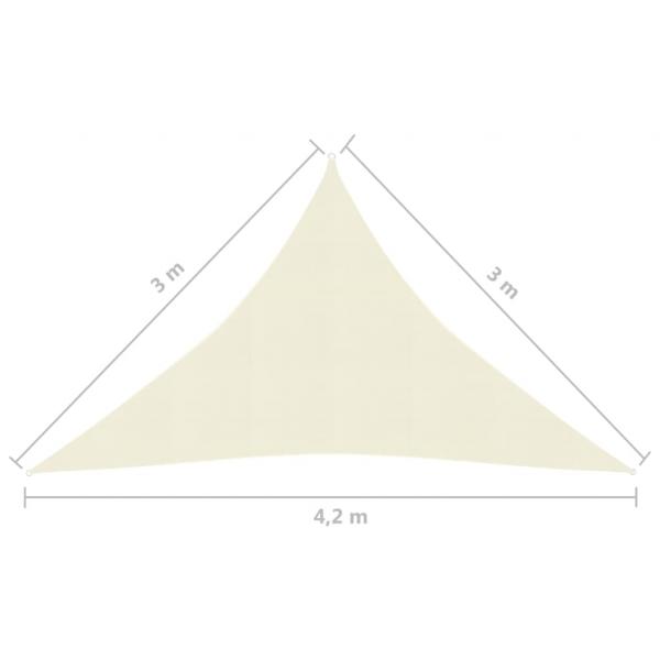 Sonnensegel 160 g/m² Creme 3x3x4,2 m HDPE  