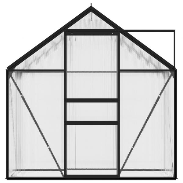 Anlehngewächshaus Anthrazit Aluminium 1,33 m²