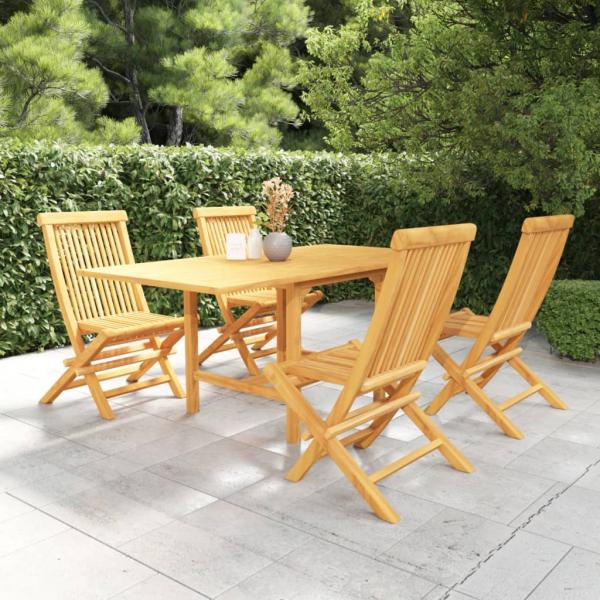 ARDEBO.de - 5-tlg. Garten-Essgruppe Massivholz Teak