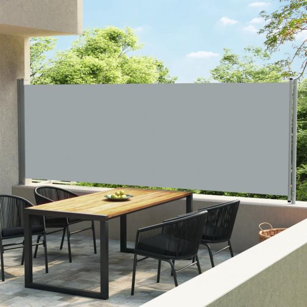 ARDEBO.de - Seitenmarkise Ausziehbar 600x160 cm Grau