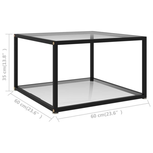 Couchtisch Transparent 60x60x35 cm Hartglas