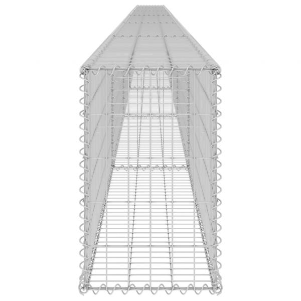 Gabionenwand mit Abdeckung Verzinkter Stahl 900x30x50 cm