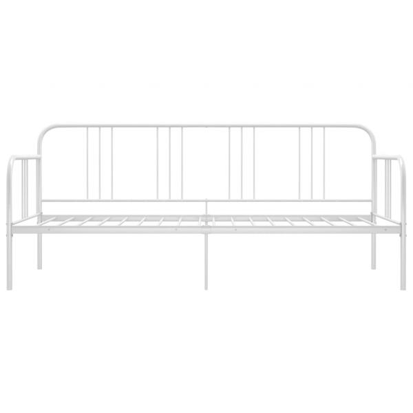 Schlafsofa Bettgestell Weiß Metall 90x200 cm