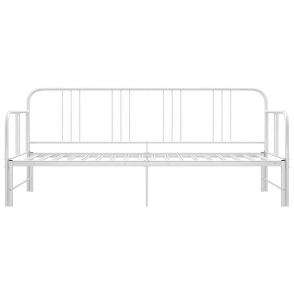 Ausziehsofa Bettgestell Weiß Metall 90x200 cm