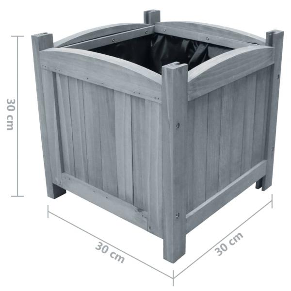 Garten-Hochbeete 2 Stk. 30x30x30 cm Massivholz Tanne 