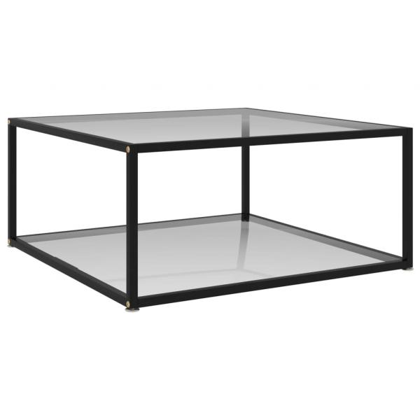 ARDEBO.de - Couchtisch Transparent 80x80x35 cm Hartglas