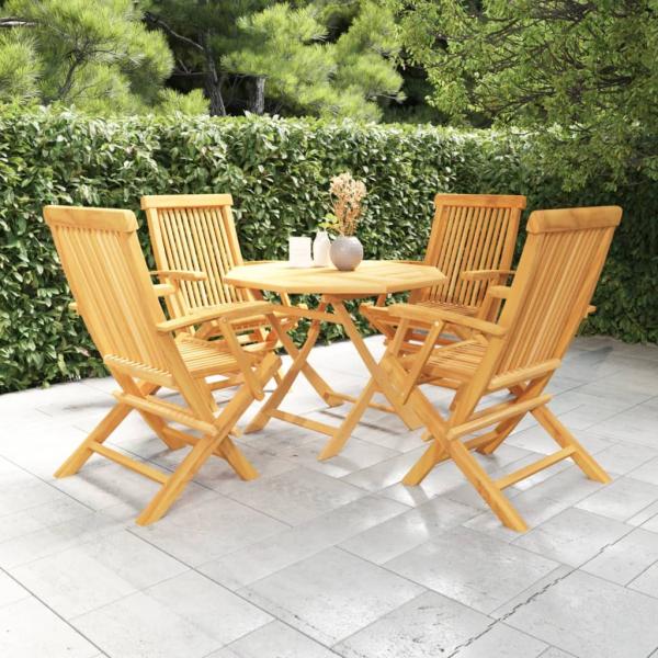 ARDEBO.de - 5-tlg. Garten-Essgruppe Massivholz Teak