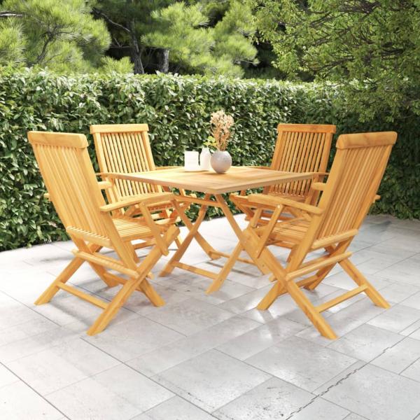 ARDEBO.de - 5-tlg. Garten-Essgruppe Massivholz Teak