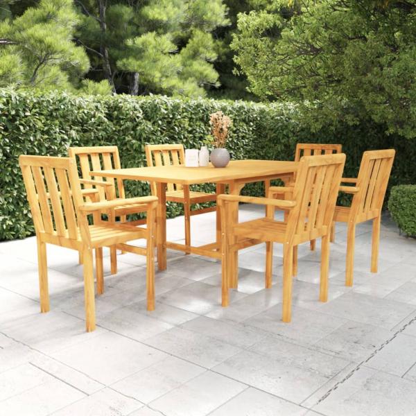 ARDEBO.de - 7-tlg. Garten-Essgruppe Massivholz Teak