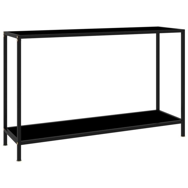 ARDEBO.de - Konsolentisch Schwarz 120x35x75 cm Hartglas