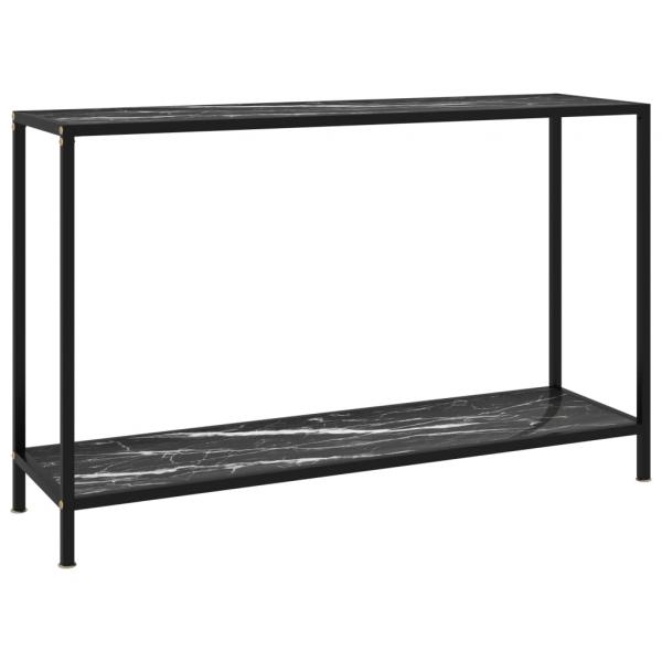 ARDEBO.de - Konsolentisch Schwarz 120x35x75 cm Hartglas