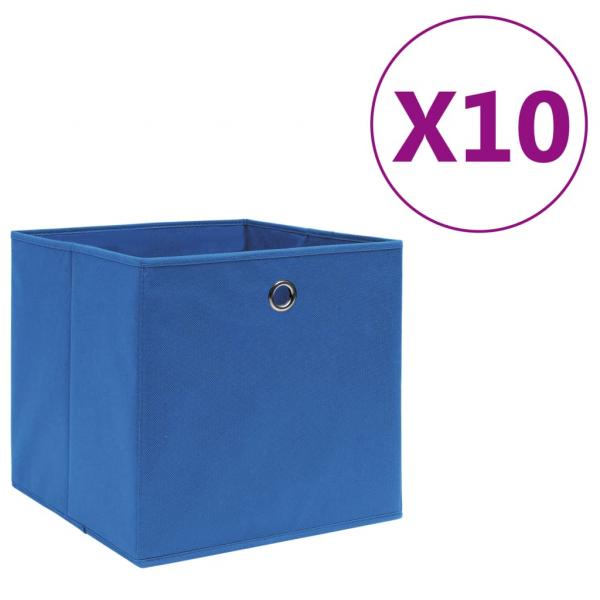 ARDEBO.de - Aufbewahrungsboxen 10 Stk. Vliesstoff 28x28x28 cm Blau