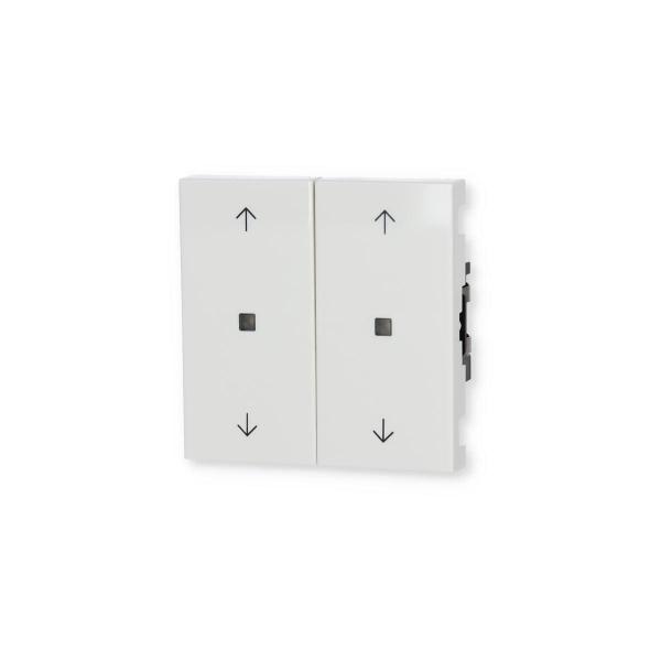 Gira 517403 KNX Taster, Wippe 2fach mit Pfeilsymbolen, System 55, reinweiß glänzend