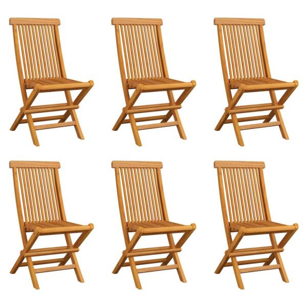 ARDEBO.de - Klappbare Gartenstühle 6 Stk. Massivholz Teak