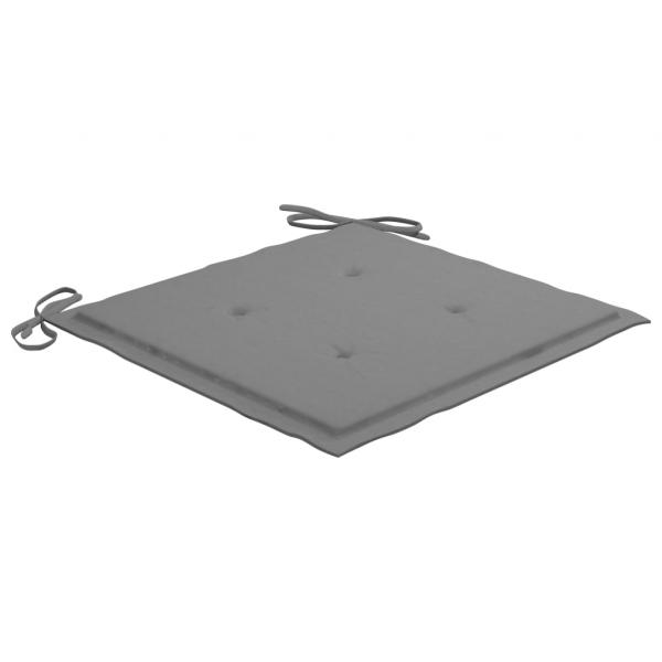 Gartenstuhl-Kissen 2 Stk. Grau 40x40x3 cm Oxford-Gewebe