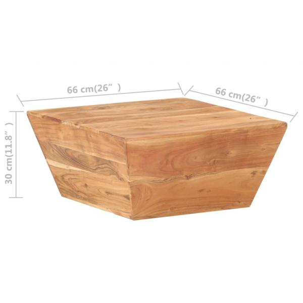 Couchtisch V-Form 66x66x30 cm Akazie Massivholz