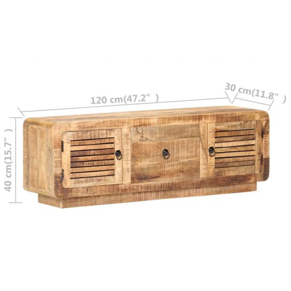 TV-Schrank 120x30x40 cm Raues Mangoholz