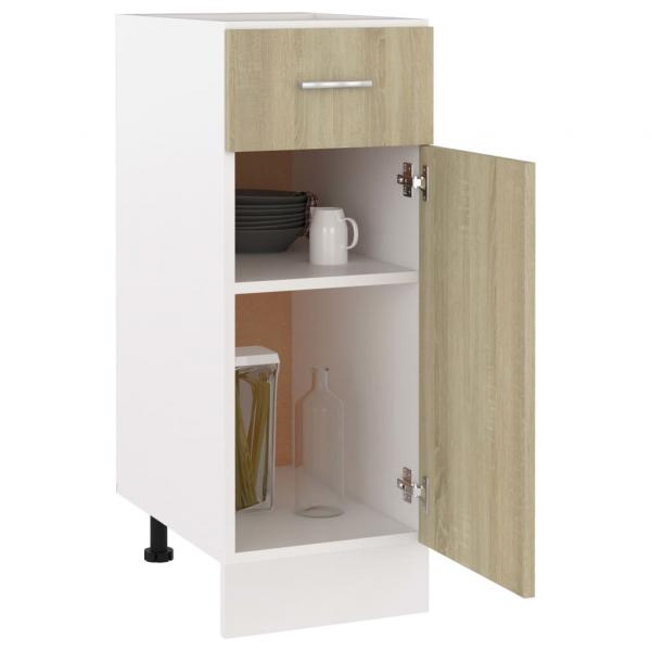 Schubunterschrank Sonoma-Eiche 30x46x81,5 cm Holzwerkstoff