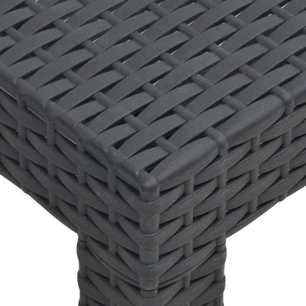 Gartentisch Anthrazit 58x58x41 cm PP Rattan