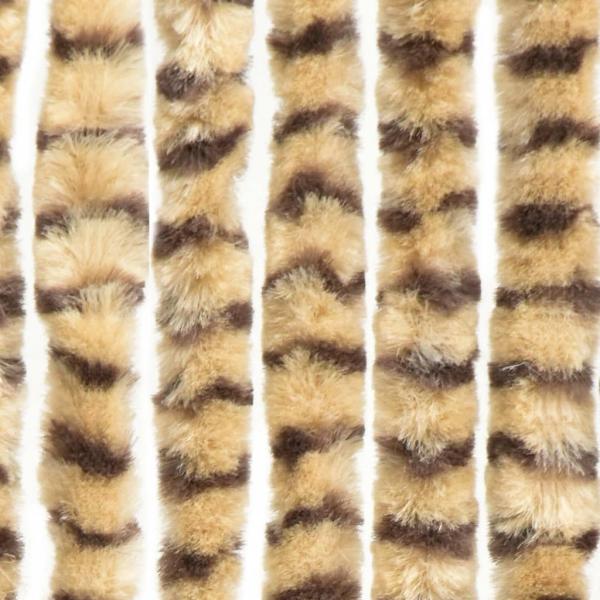 Insektenschutz-Vorhang Beige und Braun 90x220 cm Chenille