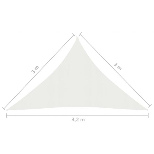 Sonnensegel 160 g/m² Weiß 3x3x4,2 m HDPE  