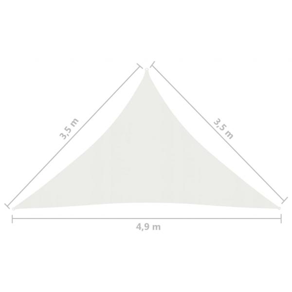 Sonnensegel 160 g/m² Weiß 3,5x3,5x4,9 m HDPE