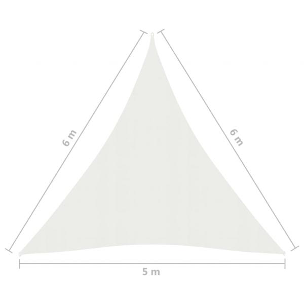 Sonnensegel 160 g/m² Weiß 5x6x6 m HDPE