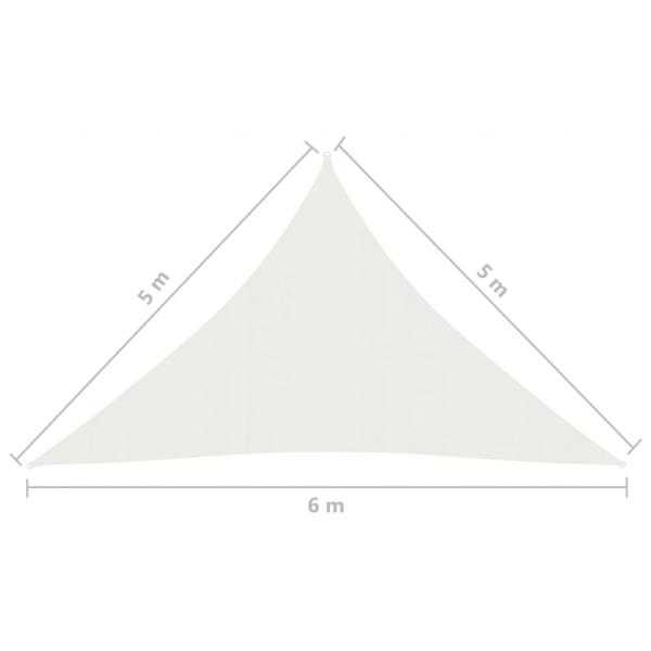 Sonnensegel 160 g/m² Weiß 5x5x6 m HDPE