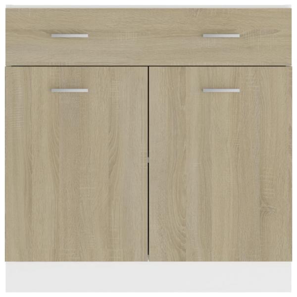 Schubunterschrank Sonoma-Eiche 80x46x81,5 cm Holzwerkstoff