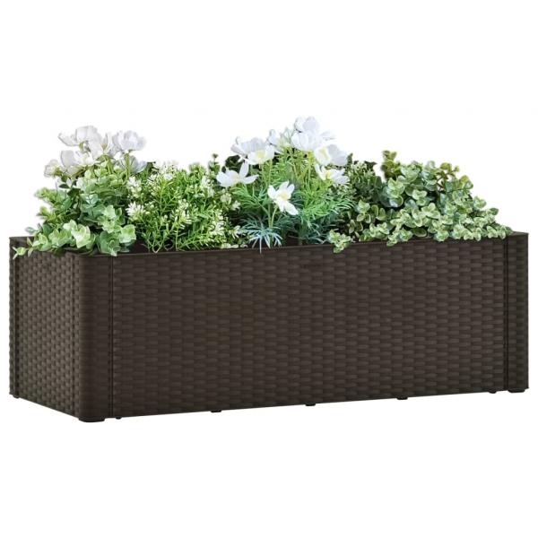 ARDEBO.de - Garten-Hochbeet mit Selbstbewässerungssystem Mokka 100x43x33 cm