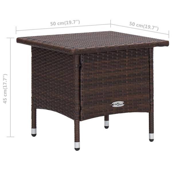 2-tlg. Garten-Lounge-Set mit Kissen Poly Rattan Braun