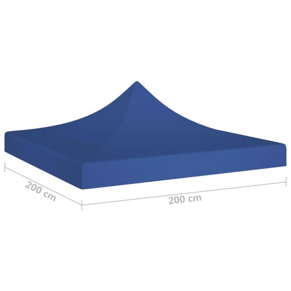 Partyzelt-Dach 2x2 m Blau 270 g/m² 