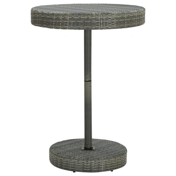 ARDEBO.de - Gartentisch Grau 75,5x106 cm Poly Rattan