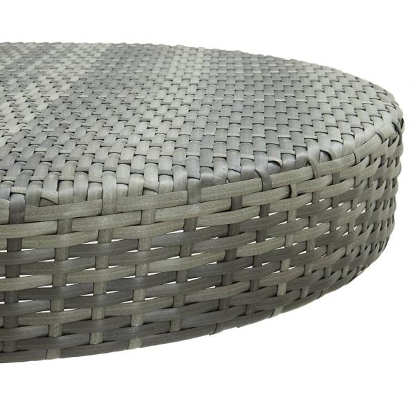 Gartentisch Grau 75,5x106 cm Poly Rattan