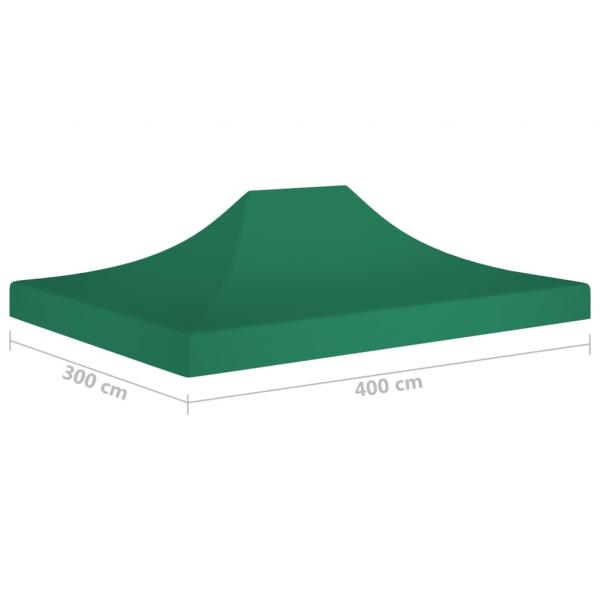 Partyzelt-Dach 4x3 m Grün 270 g/m²