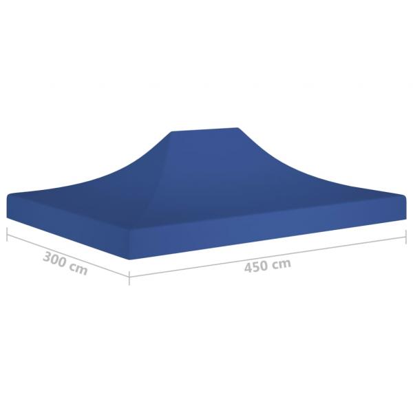 Partyzelt-Dach 4,5x3 m Blau 270 g/m²