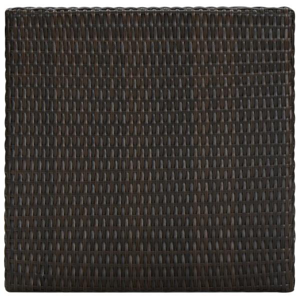 Garten-Bartisch Braun 60,5x60,5x110,5 cm Poly Rattan