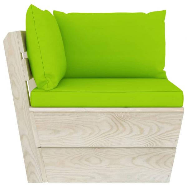 Garten-Palettensofa 3-Sitzer mit Kissen Fichtenholz