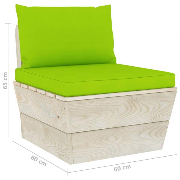 Garten-Palettensofa 3-Sitzer mit Kissen Fichtenholz