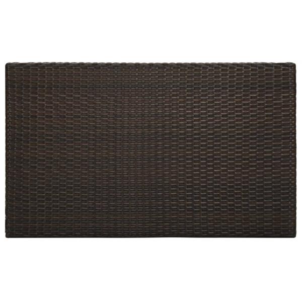 Garten-Bartisch Braun 100x60,5x110,5 cm Poly Rattan