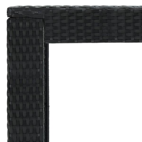 Garten-Bartisch Schwarz 100x60,5x110,5 cm Poly Rattan