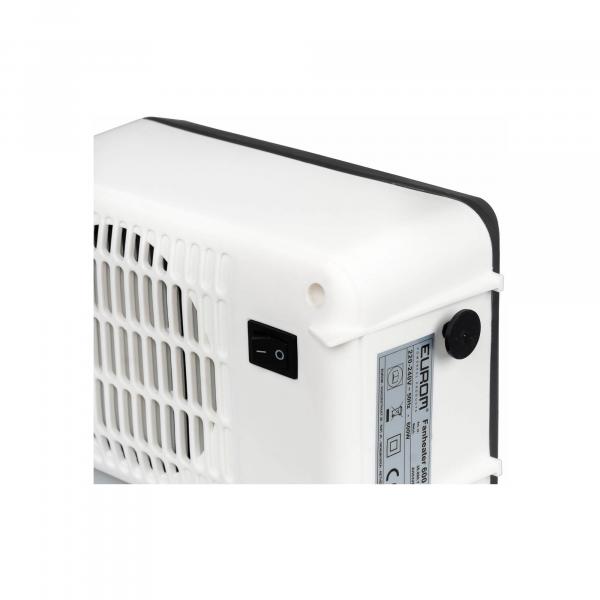 Eurom Fanheater 600 Elektrische Heizlüfterheizung, 600W, Thermostat, Überhitzungsschutz (350807)