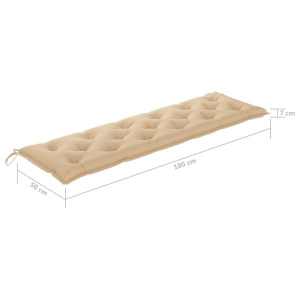 Gartenbank-Auflage Beige 180x50x7 cm Oxford-Gewebe