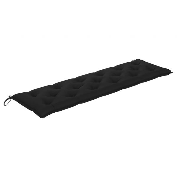 Gartenbank-Auflage Schwarz 180x50x7 cm Oxford-Gewebe