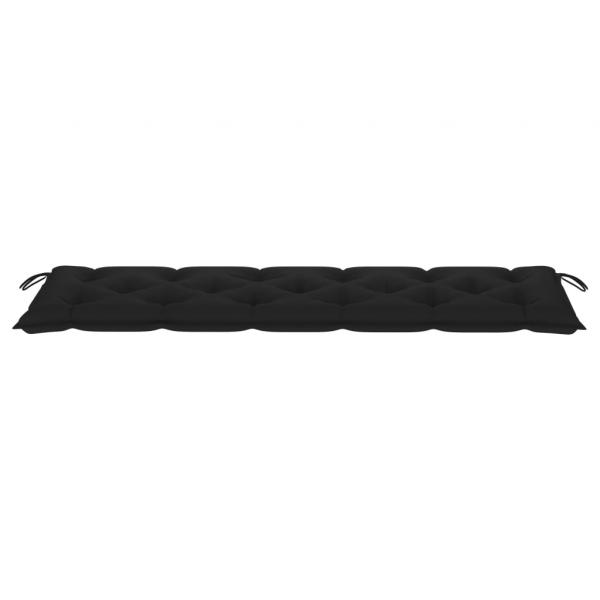 Gartenbank-Auflage Schwarz 180x50x7 cm Oxford-Gewebe