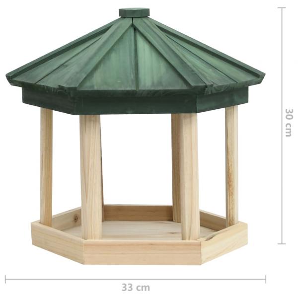 Vogelfutterhaus Achteck Tanne Massivholz 33x30 cm  